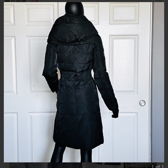 NWT Cole Haan Black Hooded Puffer Coat Black XS - Picture 10 of 16